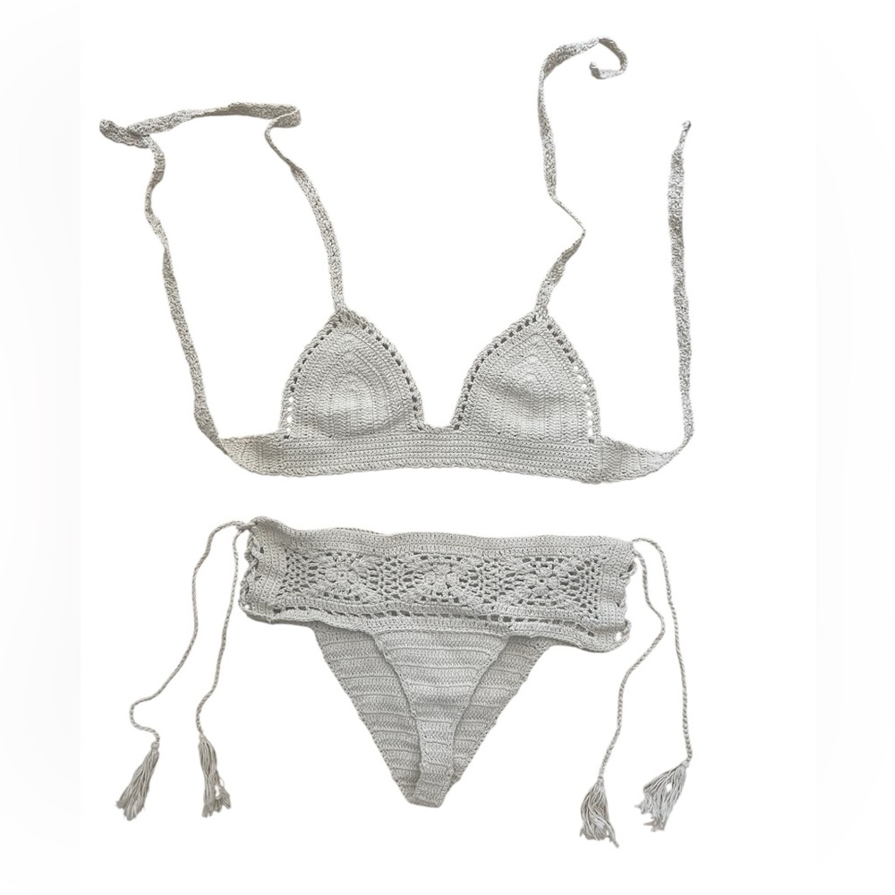 Crochet Bikini Set in Cream
